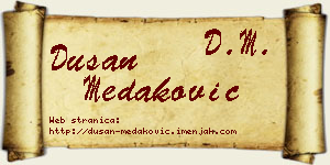 Dušan Medaković vizit kartica